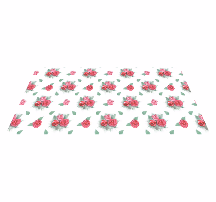 Alfombra vinílica flores conjunto de rosas - TenVinilo