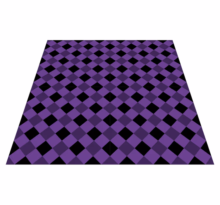 Alfombra de vinilo geométrica patrón de cuadros morados - TenVinilo