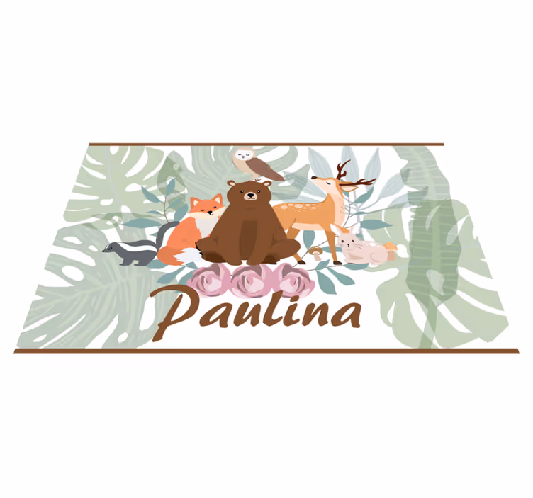 Alfombra vinílica personalizable jungla animal - TenVinilo