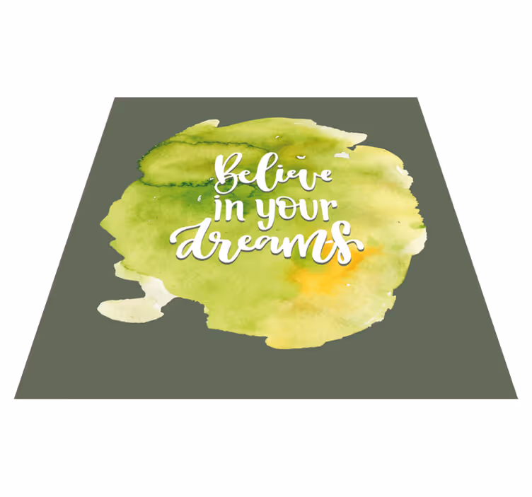 Alfombra vinílica frase confiar en las aspiraciones - TenVinilo