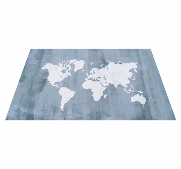 Alfombra de vinilo mapamundi continentes grises - TenVinilo