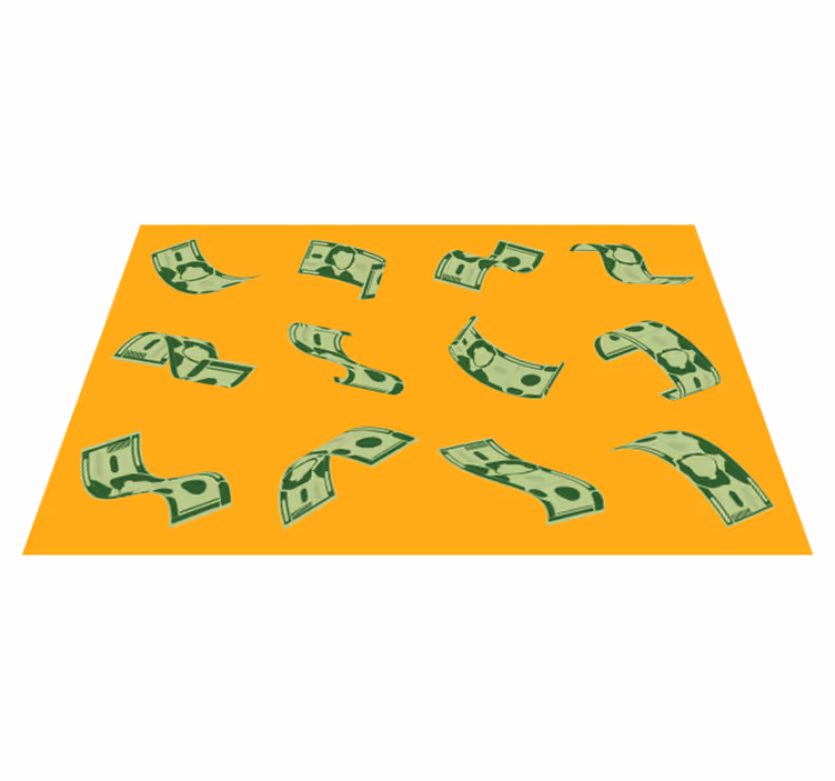 Alfombras vinílicas modernas patrón de flujo de dinero - TenVinilo