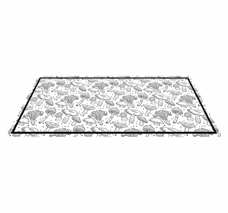 Alfombra vinílica naturaleza motivos de hongos - TenVinilo