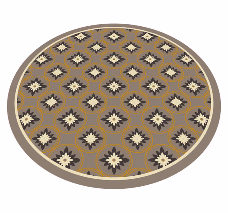 Alfombra vinílica mosaico círculo estampado - TenVinilo