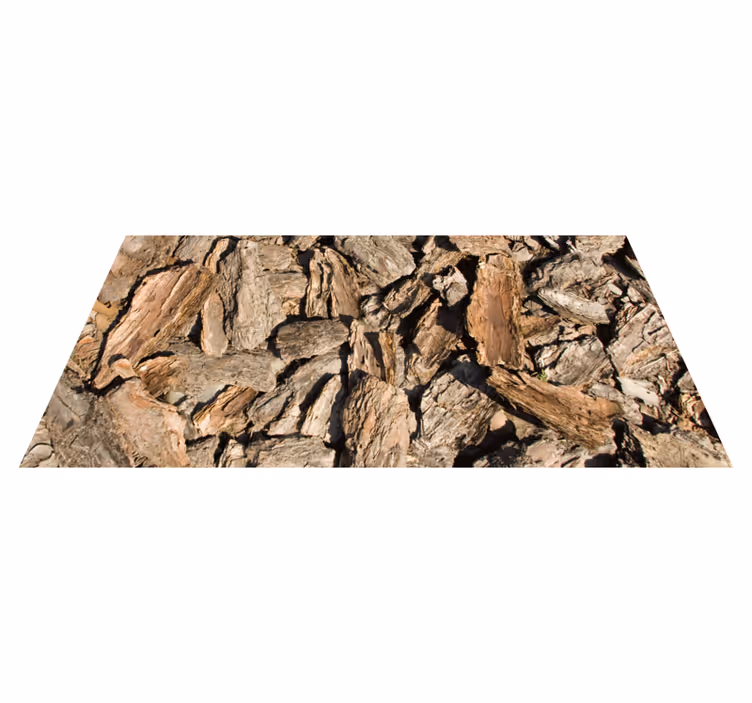 Alfombra vinílica textura madera diseño de corteza natural - TenVinilo