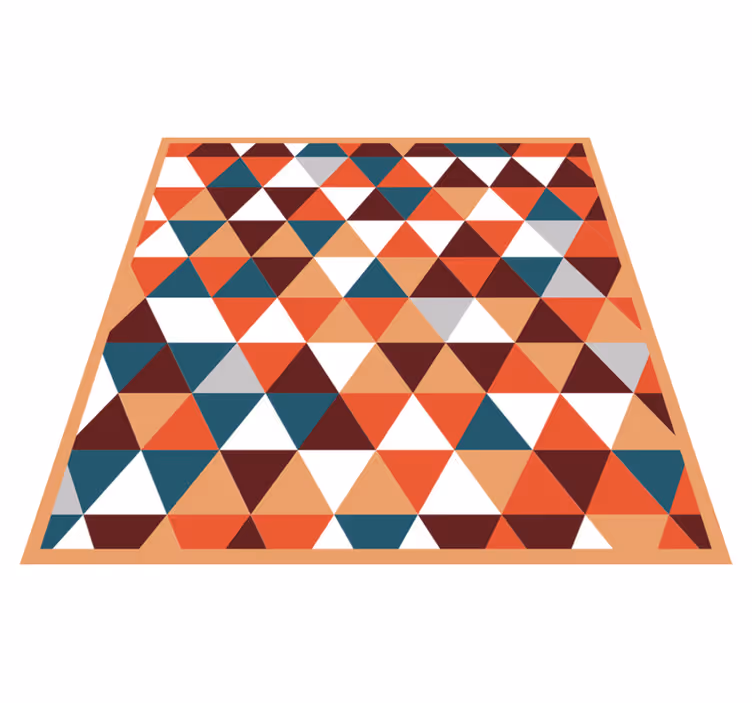 Alfombra de vinilo geométrica patrón de mosaico triangular - TenVinilo