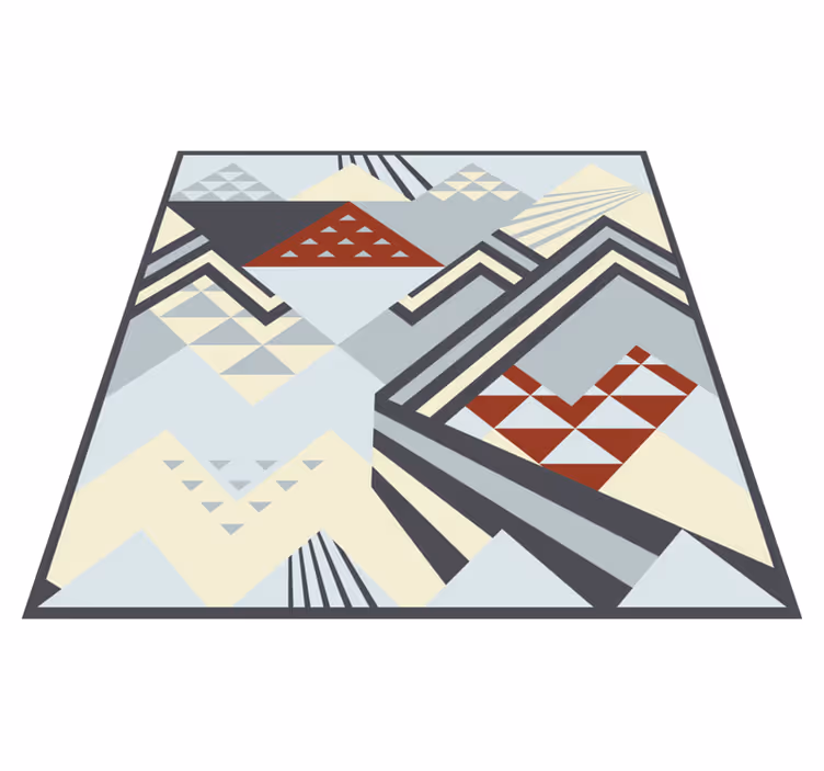 Alfombra de vinilo geométrica formas modernas grises - TenVinilo