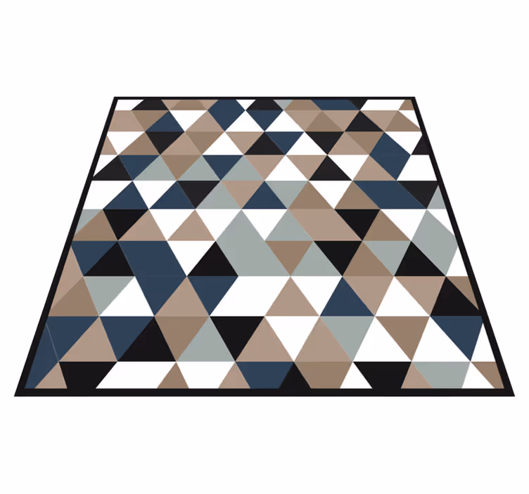 Alfombra de vinilo geométrica tonos triangulares - TenVinilo