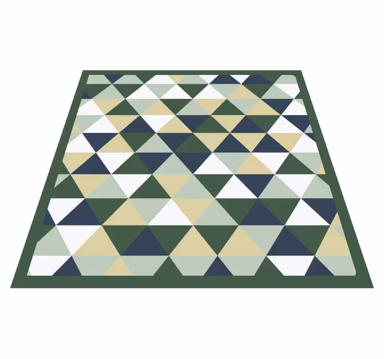 Alfombra de vinilo geométrica formas triangulares - TenVinilo