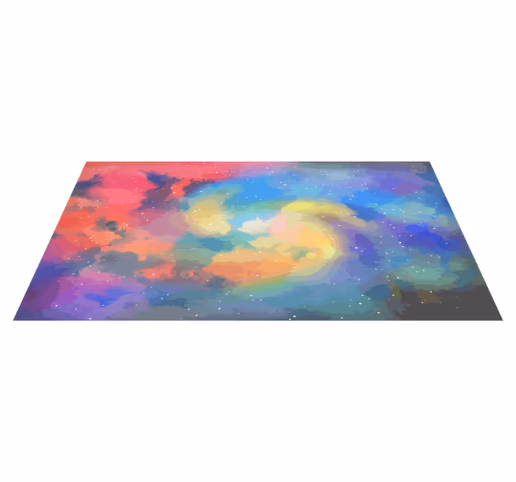 Alfombras vinílicas modernas remolino celestial - TenVinilo