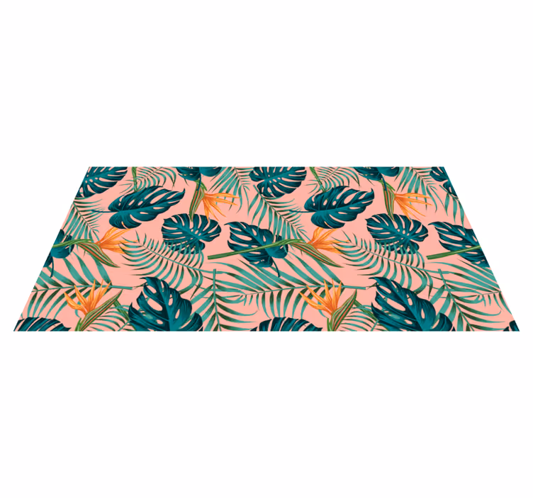 Alfombra vinílica naturaleza hoja tropical - TenVinilo