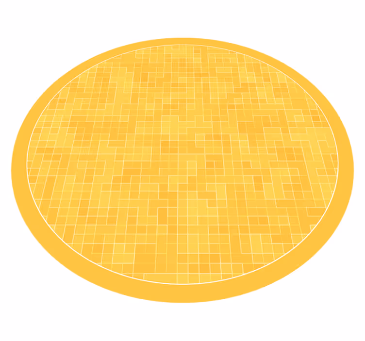 Alfombra de vinilo geométrica patrón de mosaico amarillo - TenVinilo