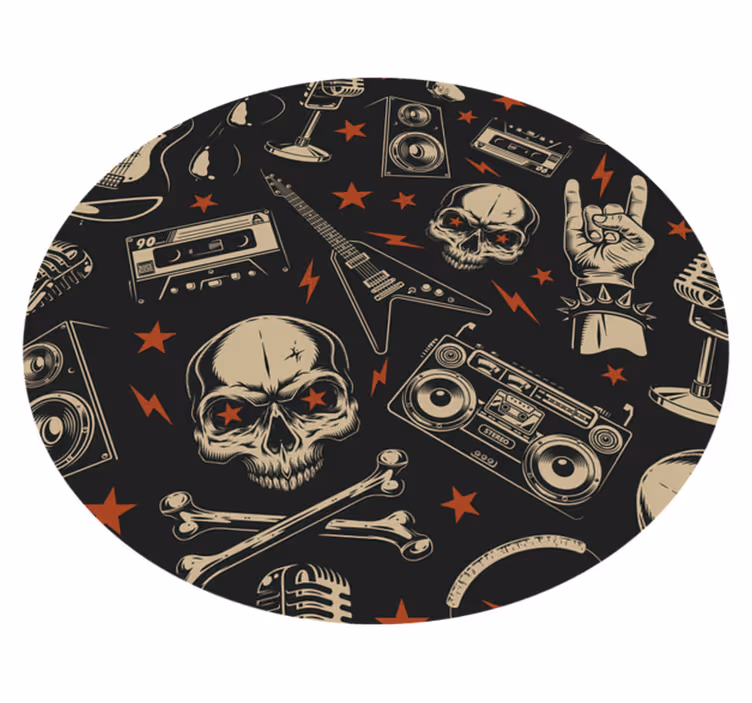 Alfombras vinílicas juvenils estilo de música rock - TenVinilo