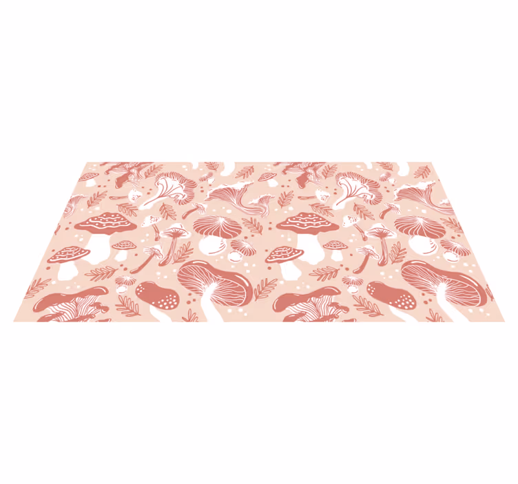 Alfombra vinílica naturaleza fantasía de hongos - TenVinilo