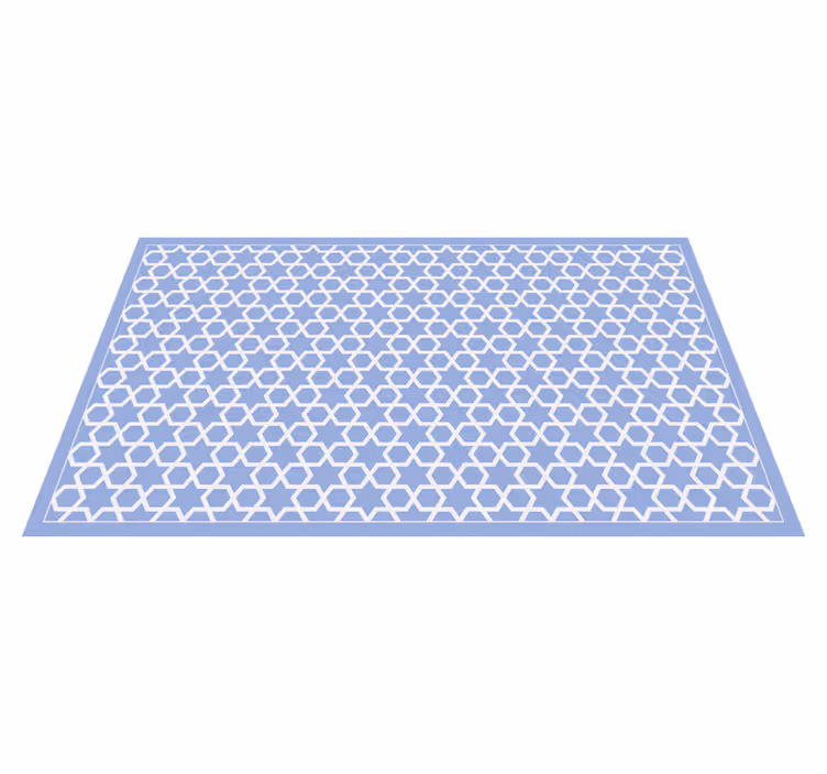 Alfombra de vinilo geométrica motivo estrellado hexagonal - TenVinilo
