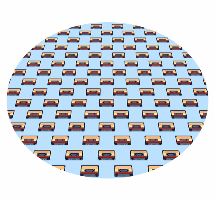 Alfombra vinílica vintage concepto cassette retro - TenVinilo