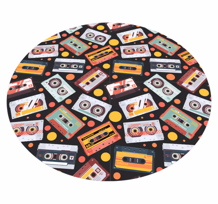 Alfombra vinílica vintage estilo cassette - TenVinilo