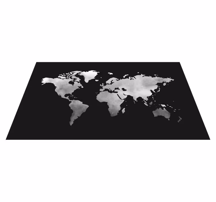 Alfombra de vinilo mapamundi Degradado de color gris - TenVinilo