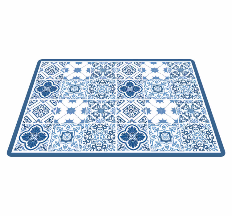 Alfombra vinílica efecto mármol patrones decorativos - TenVinilo