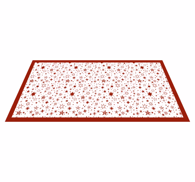 Alfombra vinílica de estrellas noche estrellada roja - TenVinilo