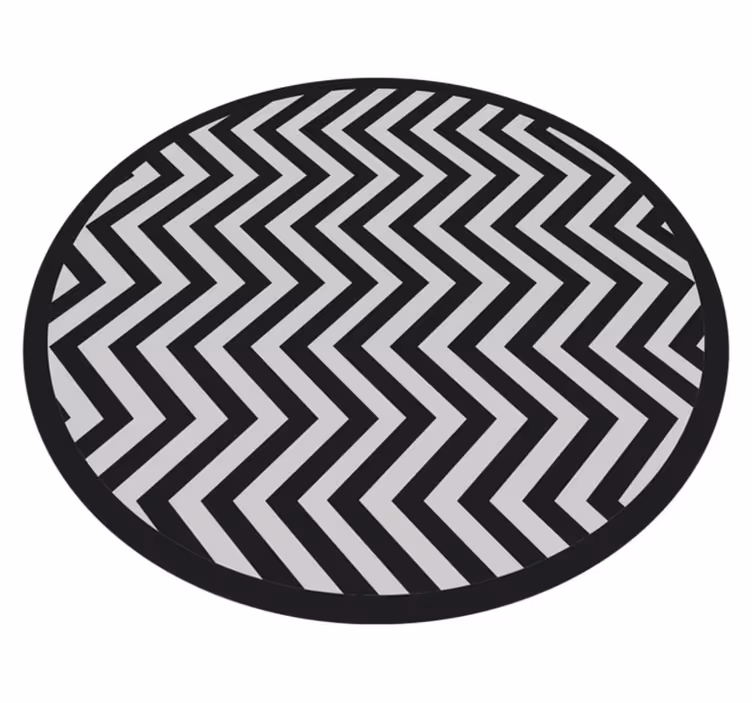 Alfombra de vinilo geométrica patrón de chevron dinámico - TenVinilo
