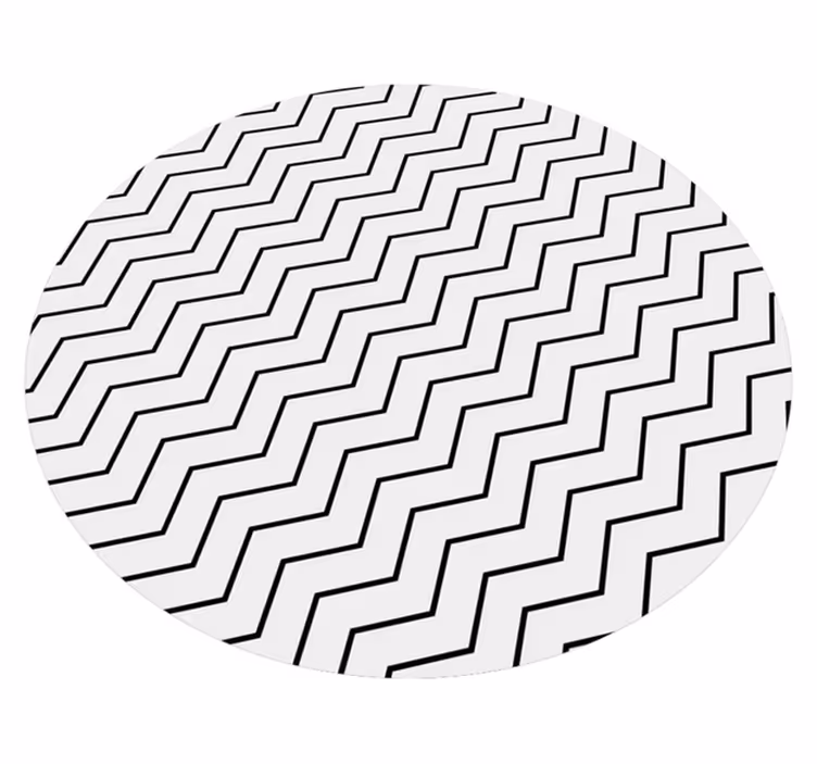Alfombra de vinilo geométrica zigzag elemento - TenVinilo