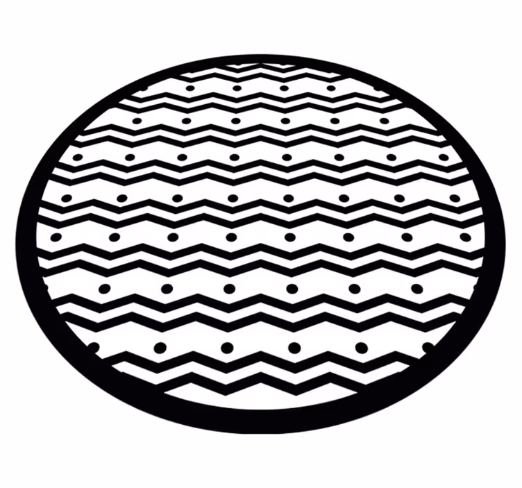 Alfombra de vinilo geométrica patrón de puntos ondulados - TenVinilo