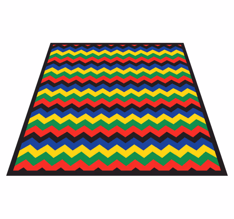 Alfombra de vinilo geométrica elemento animado en zigzag - TenVinilo