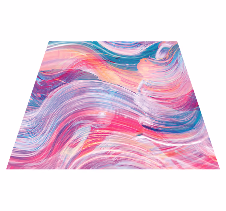 Alfombra vinílica textura remolinos de colores - TenVinilo