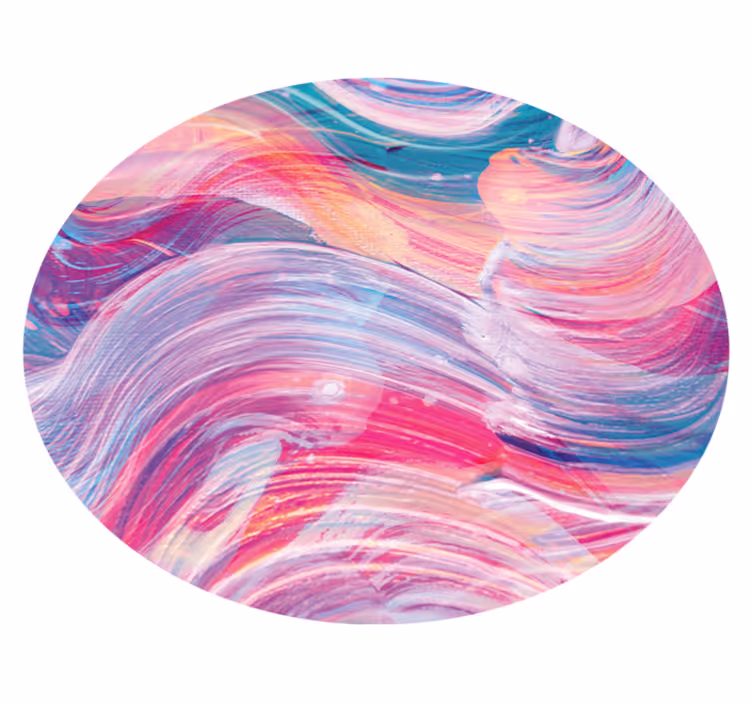 Alfombra vinílica textura olas de colores vibrantes - TenVinilo