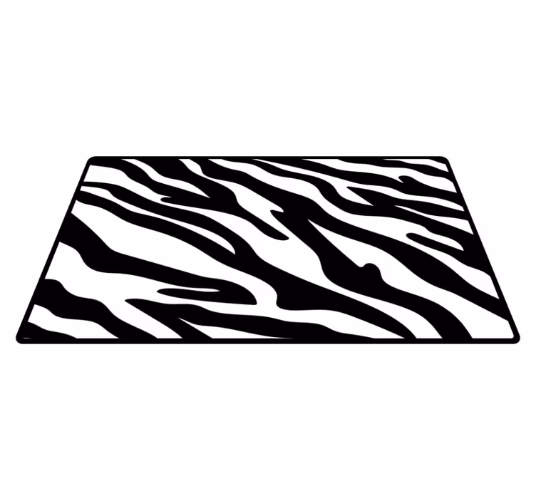 Alfombra vinílica animal print rayas de un solo tono - TenVinilo