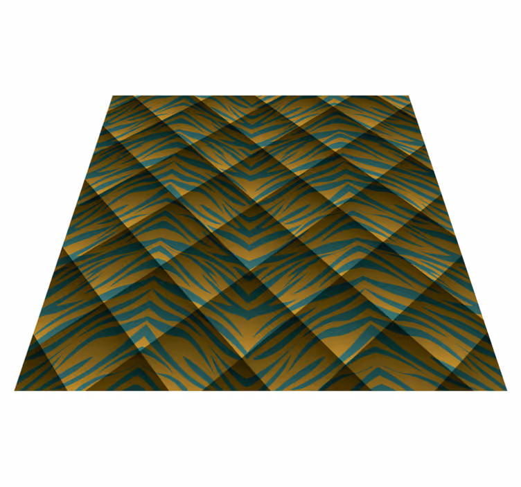 Alfombra vinílica animal print fusión de cebra - TenVinilo