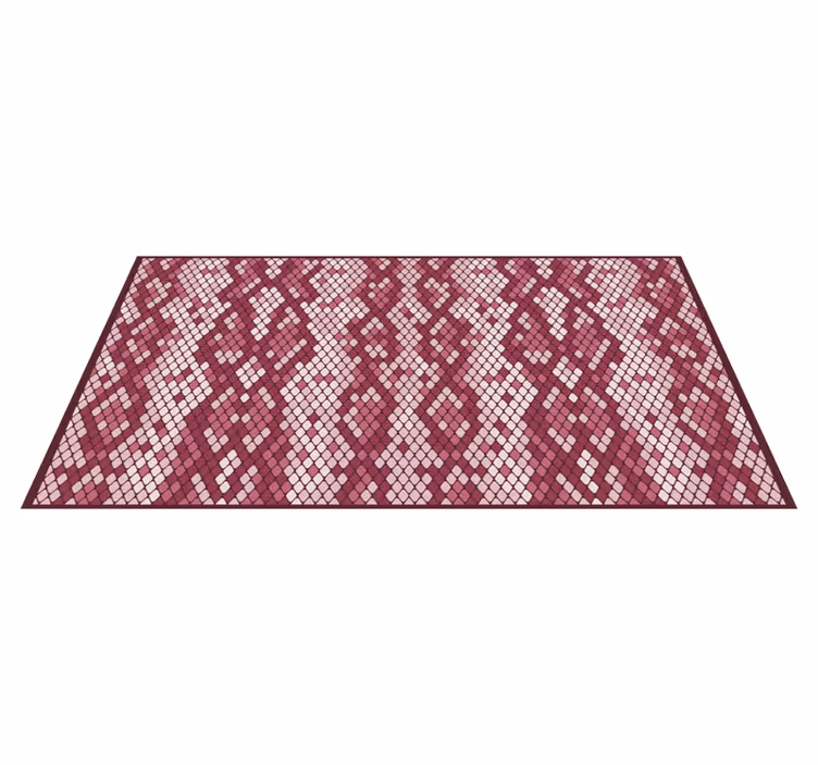 Alfombra vinílica imitación patrón de mosaico de diamantes - TenVinilo