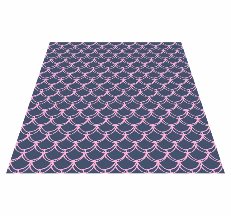 Alfombra vinílica baño líneas de concha rosa - TenVinilo