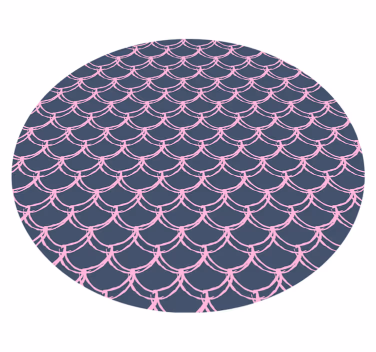 Alfombra vinílica baño con diseño de conchas - TenVinilo