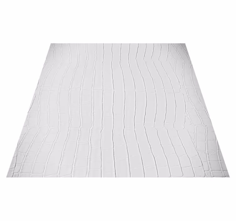 Alfombra vinílica imitación piel de cocodrilo blanca - TenVinilo
