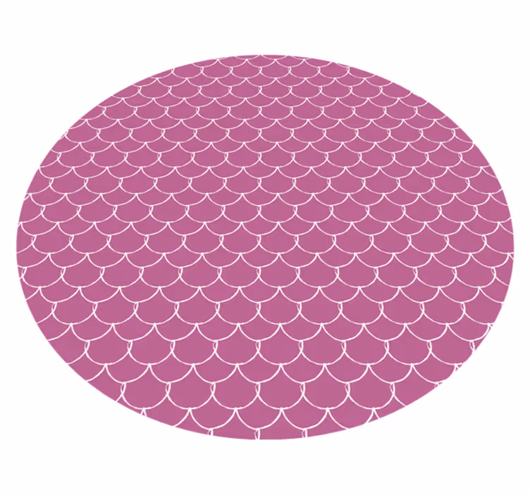 Alfombra vinílica imitación patrón de vieira rosa - TenVinilo