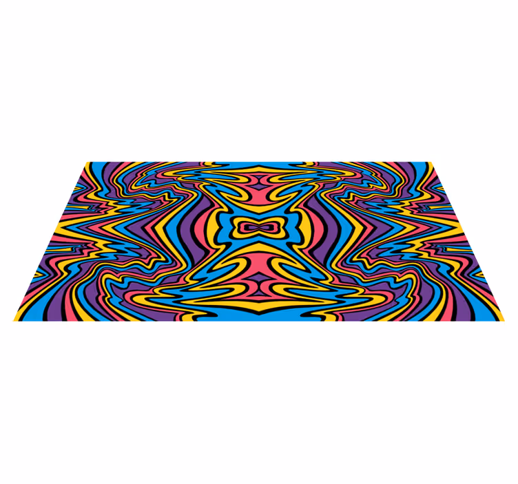 Alfombras vinílicas modernas Colores vivos líneas maravillosas - TenVinilo