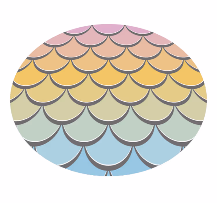 Alfombra vinílica textura escamas de peces de colores - TenVinilo