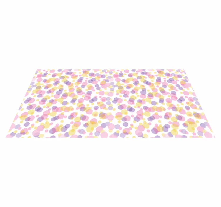 Alfombra vinílica baño patrón de burbujas rosas - TenVinilo