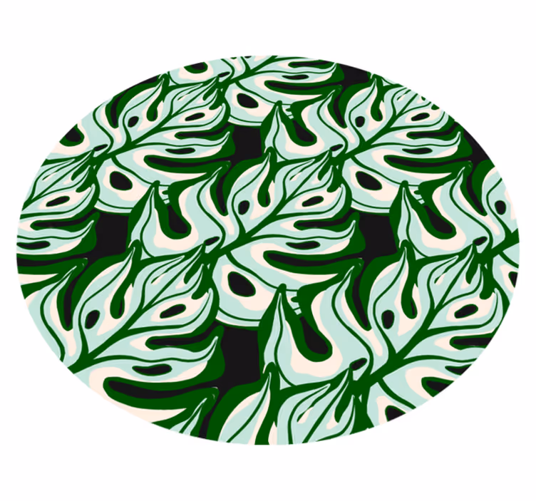 Alfombra vinílica naturaleza hojas tropicales - TenVinilo