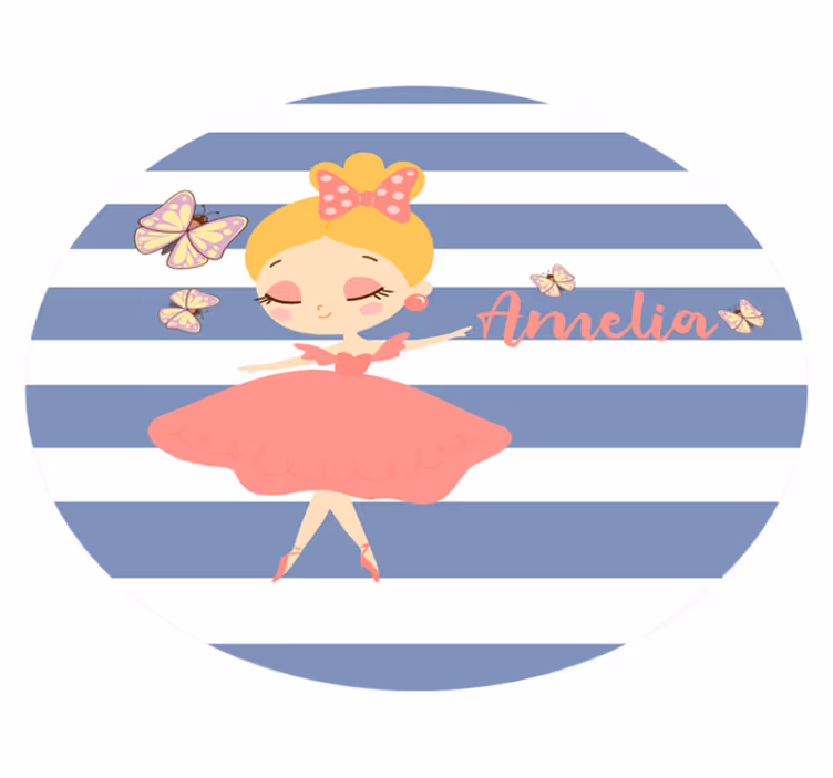 Alfombra vinílica personalizable personalización ballet hada - TenVinilo