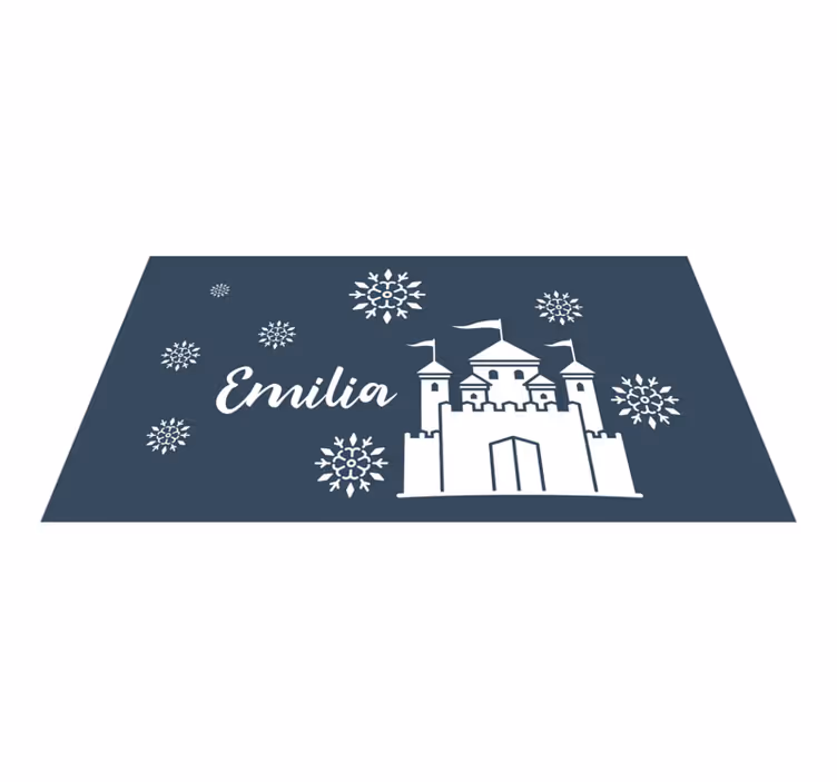 Alfombra vinílica personalizable escena lúdica del castillo - TenVinilo