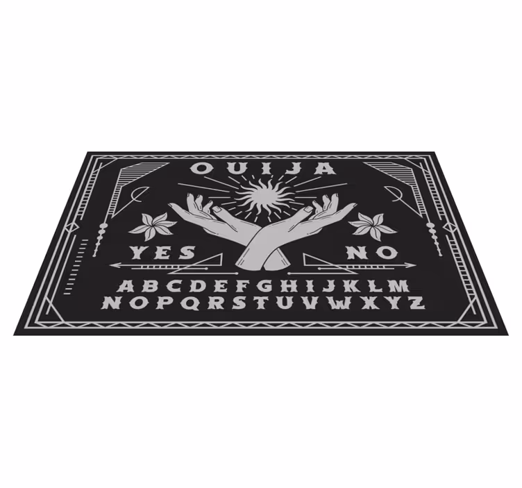 Alfombra de vinilo mapamundi diseño de manos de ouija - TenVinilo