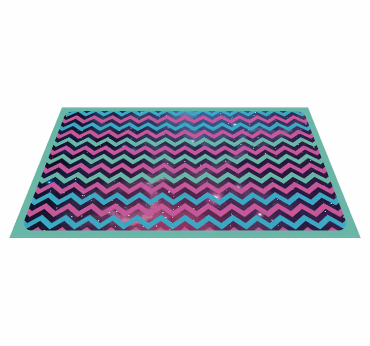 Alfombra de vinilo geométrica patrón zigzag - TenVinilo