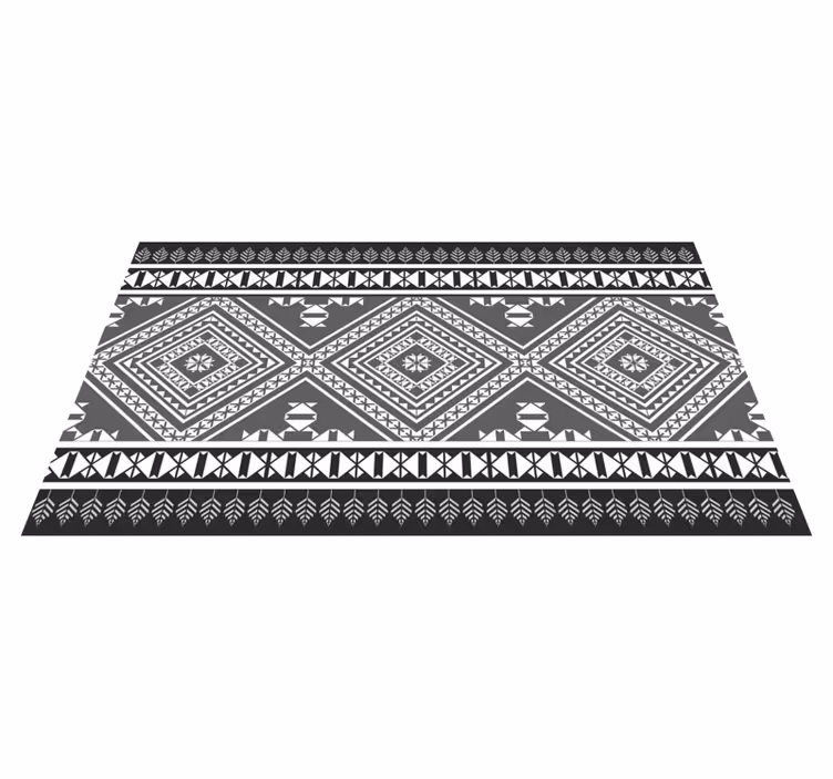 Alfombra vinílica étnica patrón geométrico elegante - TenVinilo
