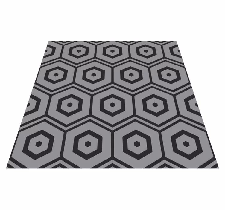 Alfombra de vinilo geométrica patrones hexagonales - TenVinilo