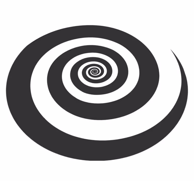 Alfombra de vinilo geométrica patrón en espiral - TenVinilo