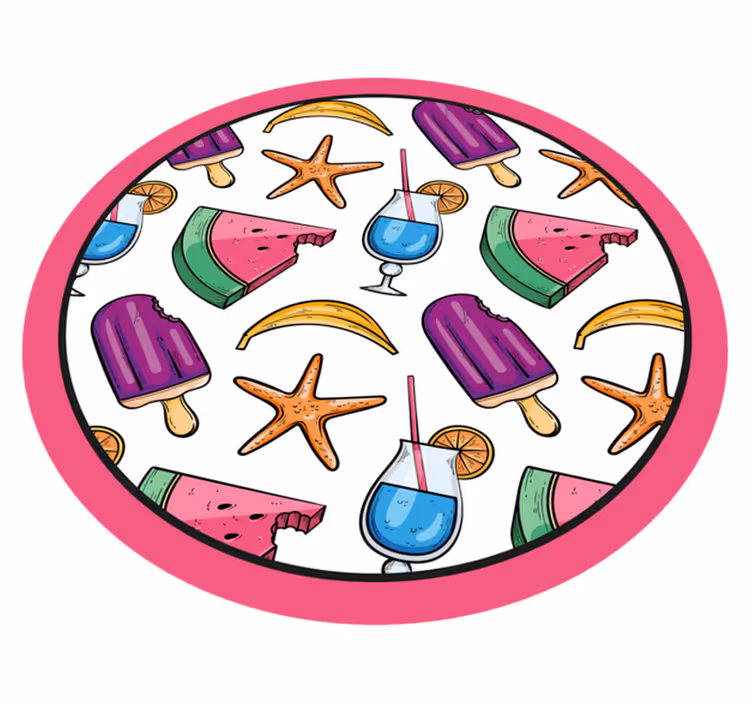 Alfombra vinílica infantil delicias coloridas de verano - TenVinilo