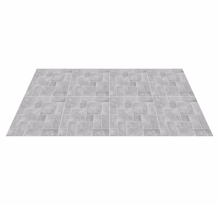 Alfombra vinílica hidráulica Patrón de ladrillos de piedra gris c - TenVinilo
